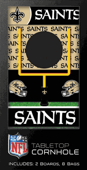 New Orleans Saints Tabletop Cornhole
