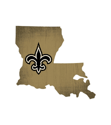 New Orleans Saints Team Color Logo State Sign