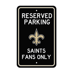 New Orleans Saints Team Color Reserved Parking Sign Dcor 18in. X 11.5in. Lightweight