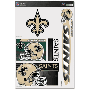 New Orleans Saints Ultra Decal 11in x 17in Multi Logo