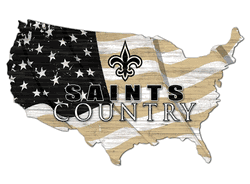 New Orleans Saints USA Shape Flag Cutout
