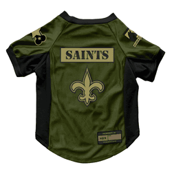 New Orleans Saints Valor Pet Stretch Jersey - Medium