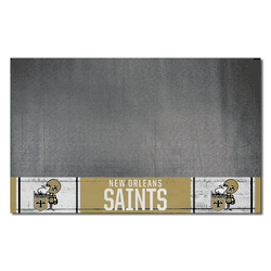 New Orleans Saints Vinyl Grill Mat - 26in. x 42in., NFL Vintage