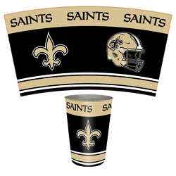 New Orleans Saints Wastebasket 3.3 Gallon Tin
