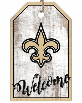 New Orleans Saints Welcome Team Tag 11x19 Sign