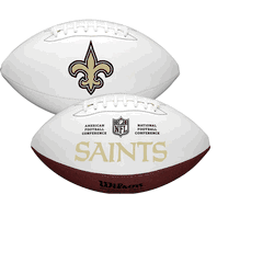 New Orleans Saints Wilson NFL Live Signature Autograph White Panel Football