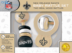 New Orleans Saints Wood Rattle Set