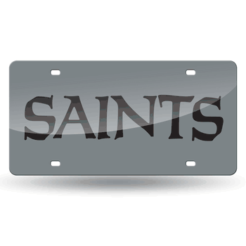 New Orleans Saints Wordmark (Silver Base) Laser Tag