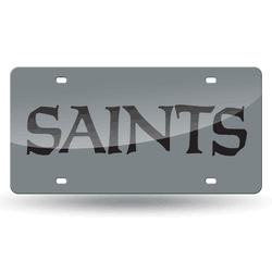 New Orleans Saints Wordmark (Silver Base) Laser Tag