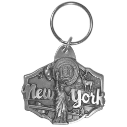 New York Antiqued Keyring