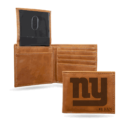New York Giants #1 FAN Laser Engraved Bill-fold Wallet