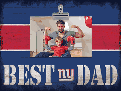 New York Giants 10" x 8" Best Dad with Stripe Clip Frame