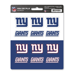 New York Giants 12 Count Mini Decal Sticker Pack