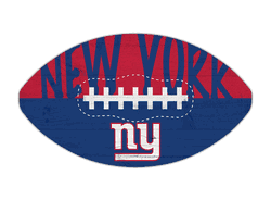 New York Giants 12" Football Cutout Sign with City Name