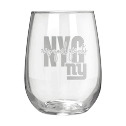 New York Giants 17oz Stemmless Wine Glass