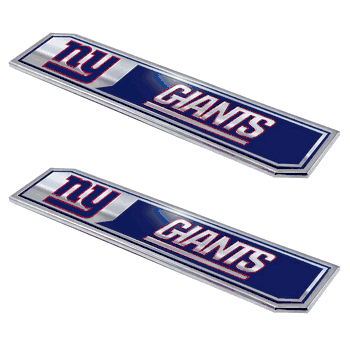 New York Giants 2 Piece Heavy Duty Aluminum Embossed Truck Emblem Set