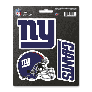 New York Giants 3 Piece Decal Sticker Set