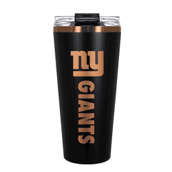 New York Giants 32oz Black and Copper Big Slim with Straw