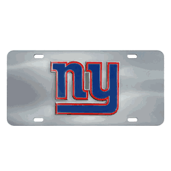 New York Giants 3D Stainless Steel License Plate