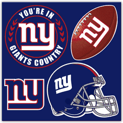 New York Giants 4 Piece Magnet Set