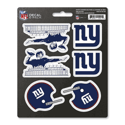 New York Giants 6 Count Mini Decal Sticker Pack