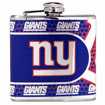 New York Giants 6oz Stainless Steel Flask with Metallic Graphics