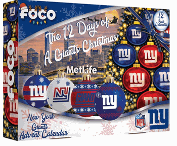 New York Giants Advent Calendar Ball Ornament