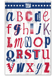 New York Giants Alphabet 11x19 Sign