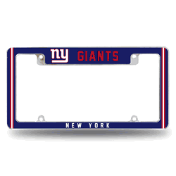 New York Giants Alternate Design All Over Chrome Frame