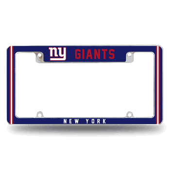 New York Giants Alternate Design All Over Chrome Frame