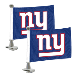 New York Giants Ambassador Car Flags - 2 Pack Mini Auto Flags, 4in X 6in