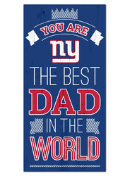 New York Giants Best Dad in the World 6x12 Sign