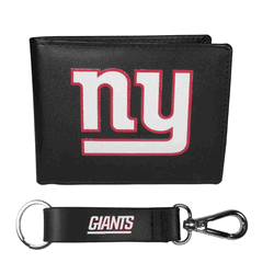 New York Giants Bi-fold Wallet & Strap Key Chain