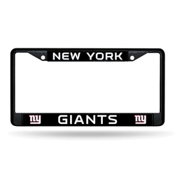 New York Giants  Black Chrome Frame with Plastic Inserts 12" x 6" Car/Truck Auto Accessory