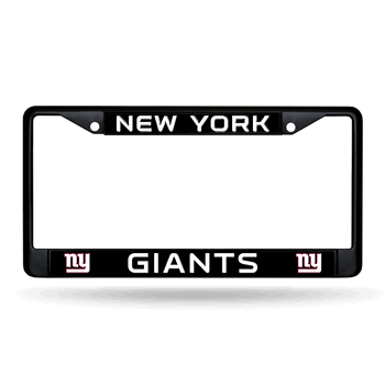 New York Giants Standard Black Chrome Frame with Plastic Inserts 12