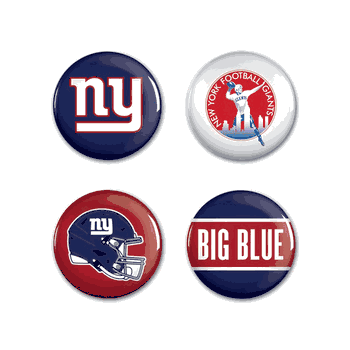 New York Giants Buttons 4 Pack