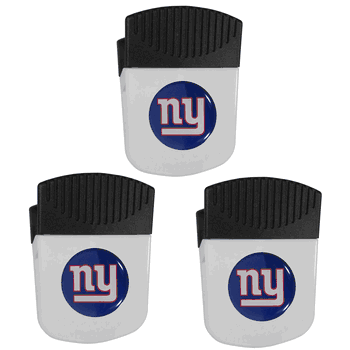 New York Giants Chip Clip Magnet with Bottle Opener, 3pk