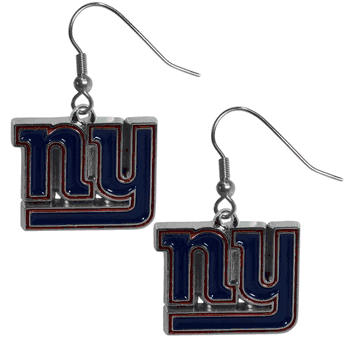 New York Giants Chrome Dangle Earrings