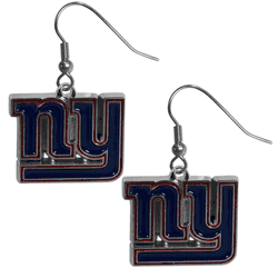 New York Giants Chrome Dangle Earrings