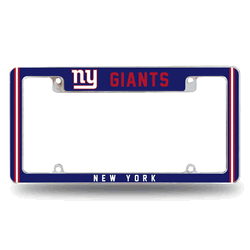 New York Giants Classic 12" x 6" Chrome All Over Automotive License Plate Frame