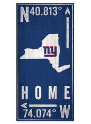 New York Giants Coordinate 6x12 Sign