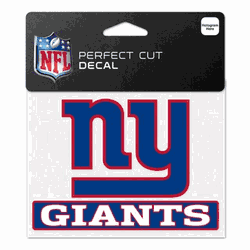 New York Giants Decal 4.5x5.75 Perfect Cut Color