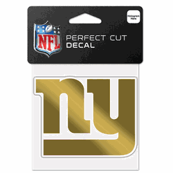 New York Giants Decal 4x4 Perfect Cut Metallic Gold