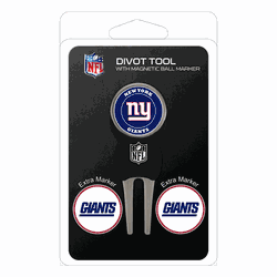 New York Giants Divot Tool Pack - Signature tool w/ 3 markers