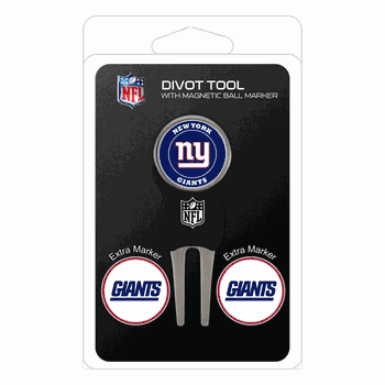 New York Giants Divot Tool Pack - Signature tool w/ 3 markers