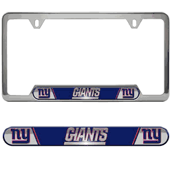 New York Giants Embossed License Plate Frame, 6.25in x 12.25in