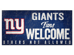 New York Giants Fans Welcome Sign