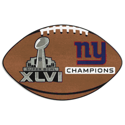 New York Giants Football Rug - 20.5in. x 32.5in., 2012 Super Bowl XLVI Champions