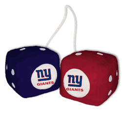 New York Giants Fuzzy Dice CO