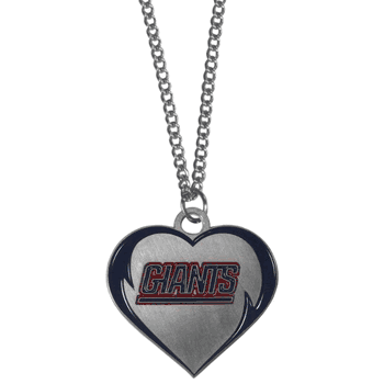 New York Giants Heart Necklace